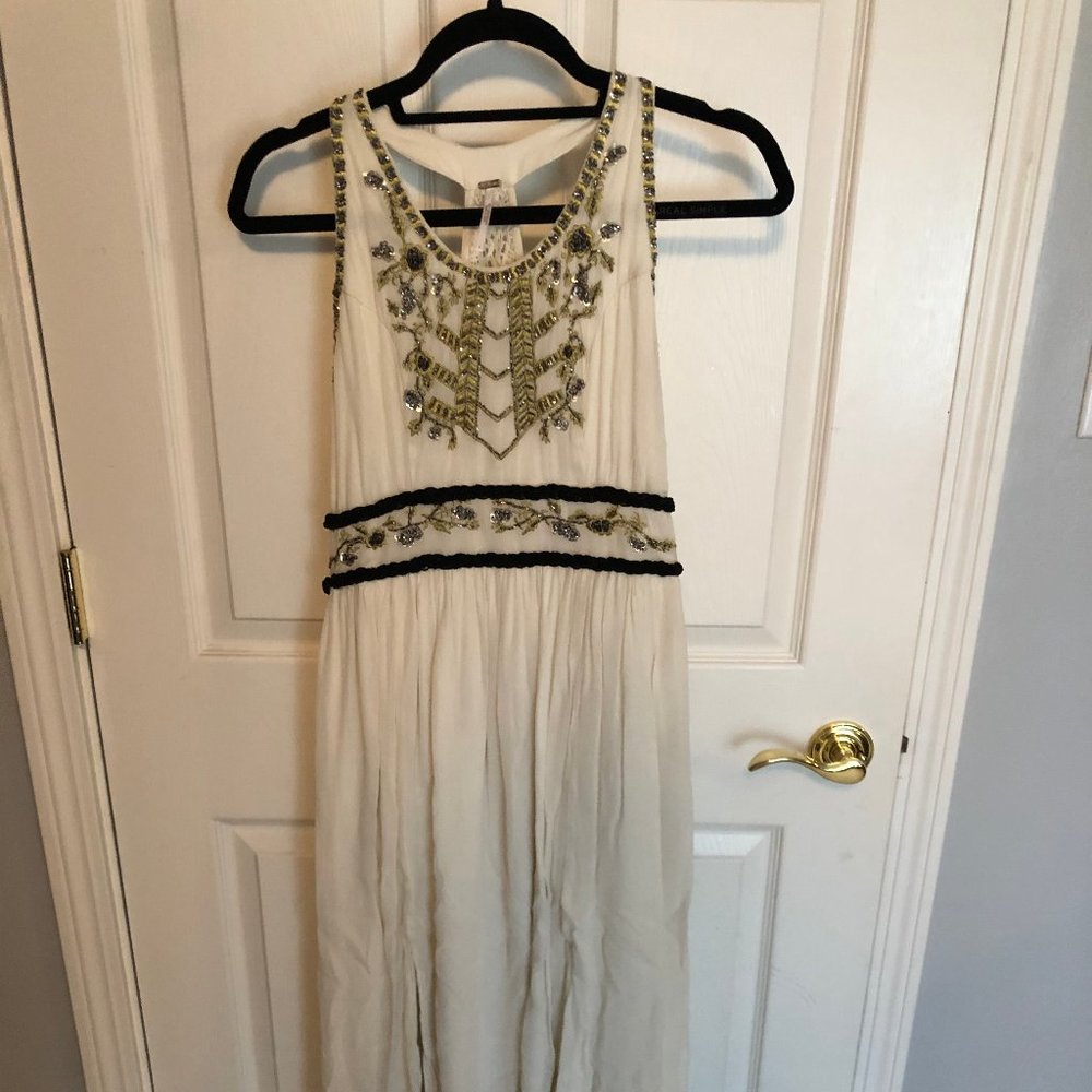 Free People Cream Gladiator Dress
